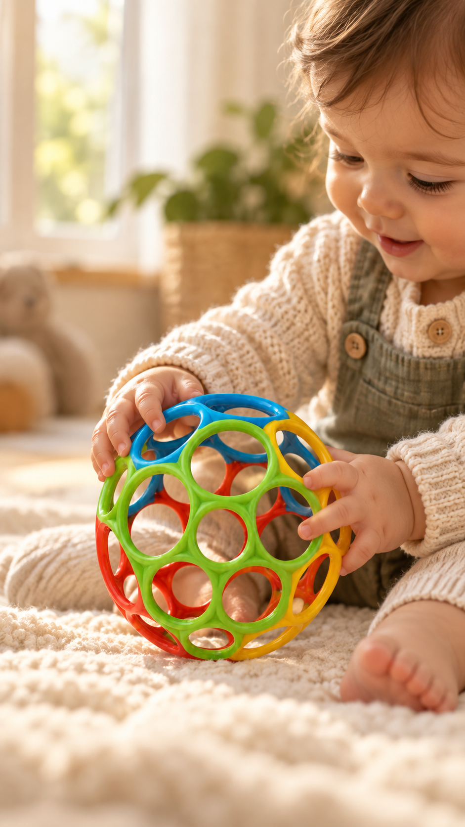 Balle de préhension multicolore