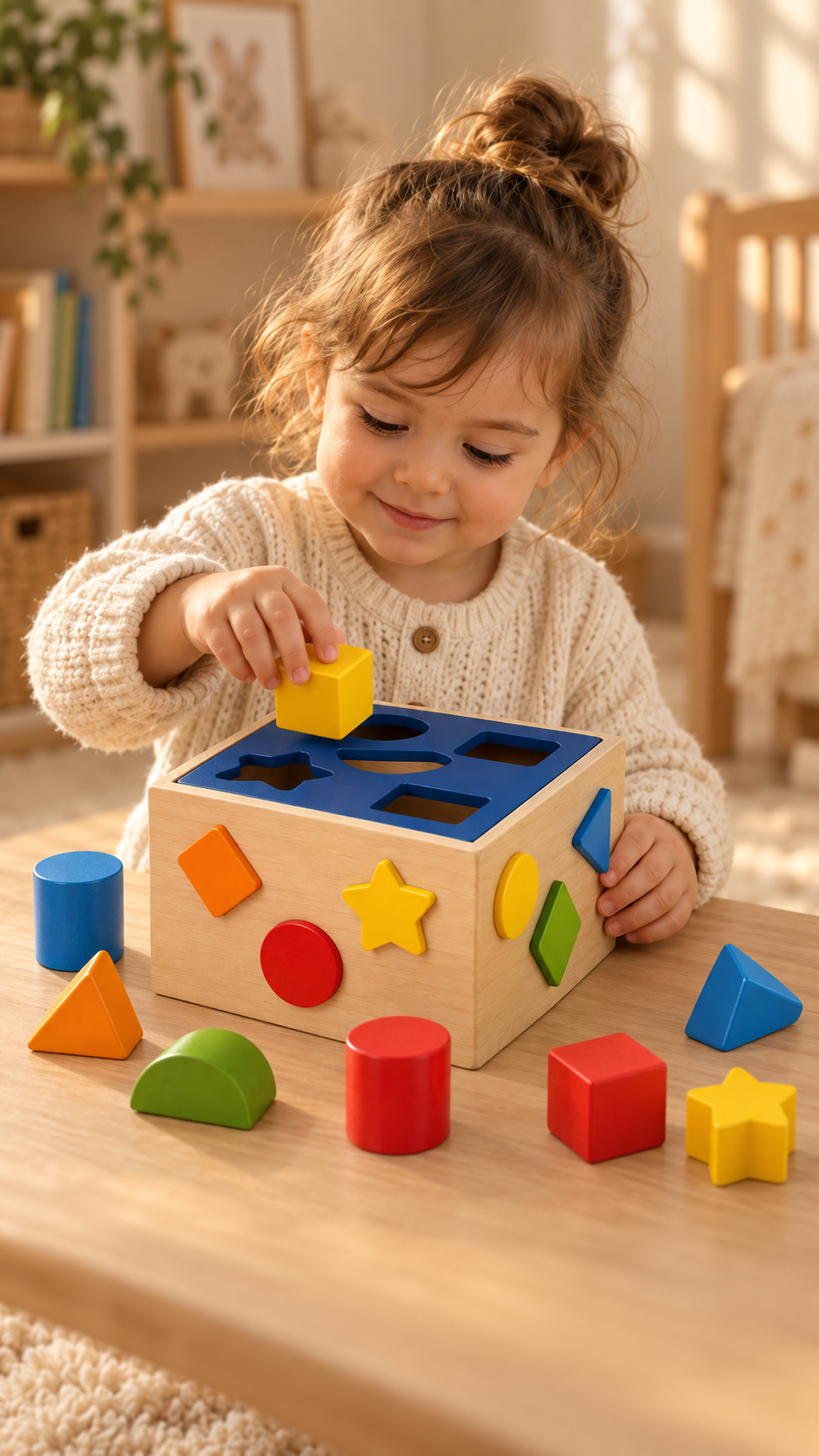 Boîte à formes en bois