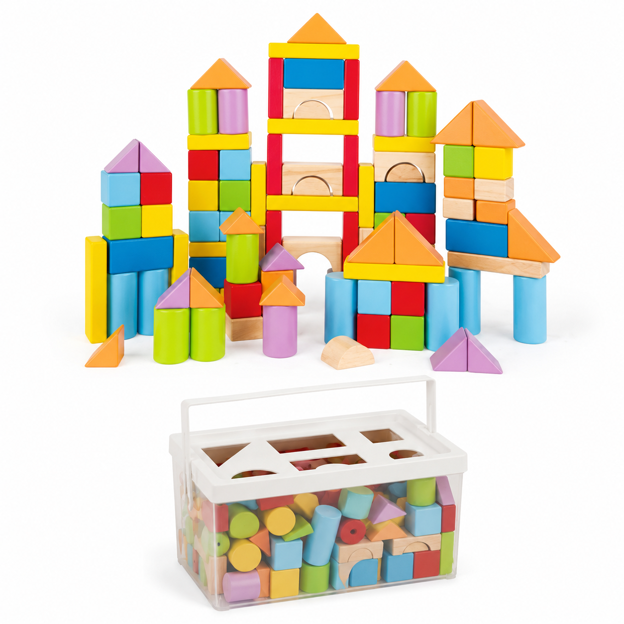 Baril de 100 blocs de bois