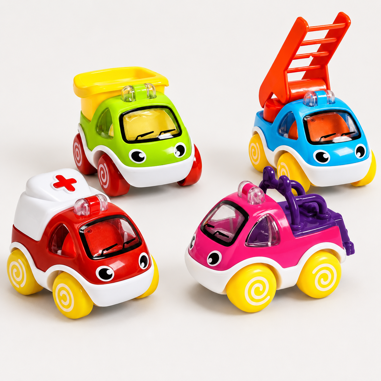Lot de 4 mini véhicules